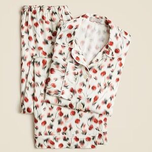 Jcrew pajama set blurry cherry print XS new